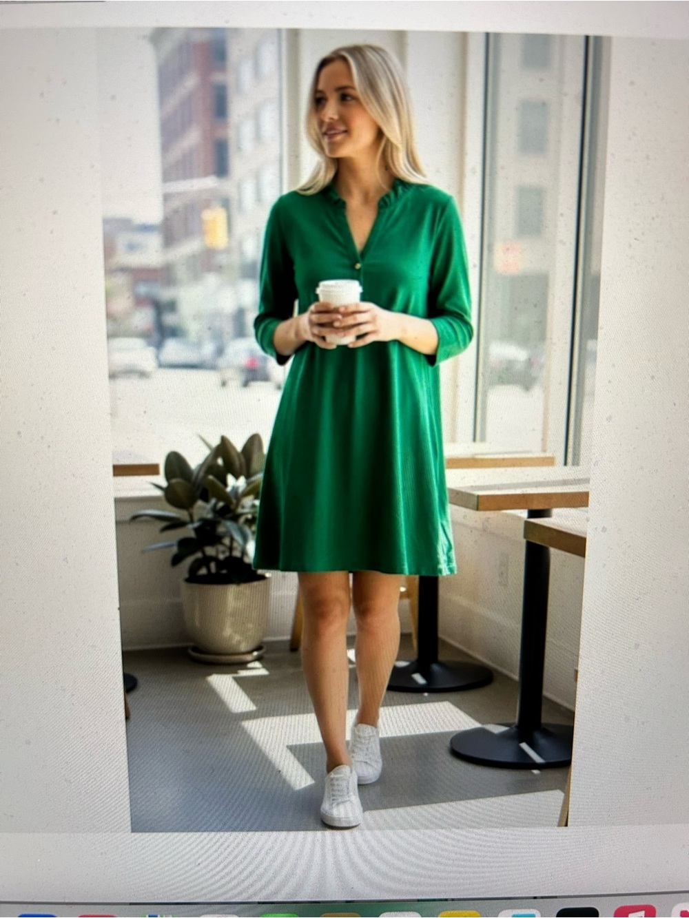 Lilly Pulitzer Knightley Dress Fiddle Leaf Green Ruffle Large New $168
